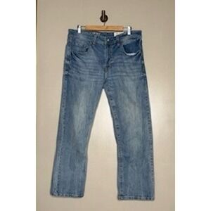 Axel Mens Slim Boot Light Wash Denim Jeans 36x30 Blue Flap Pocket Stitching